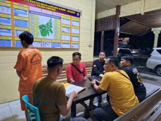 Polsek Singingi Amankan Pelaku Kasus Dugaan Tindak Pidana Pencurian Dengan Pemberatan Curat